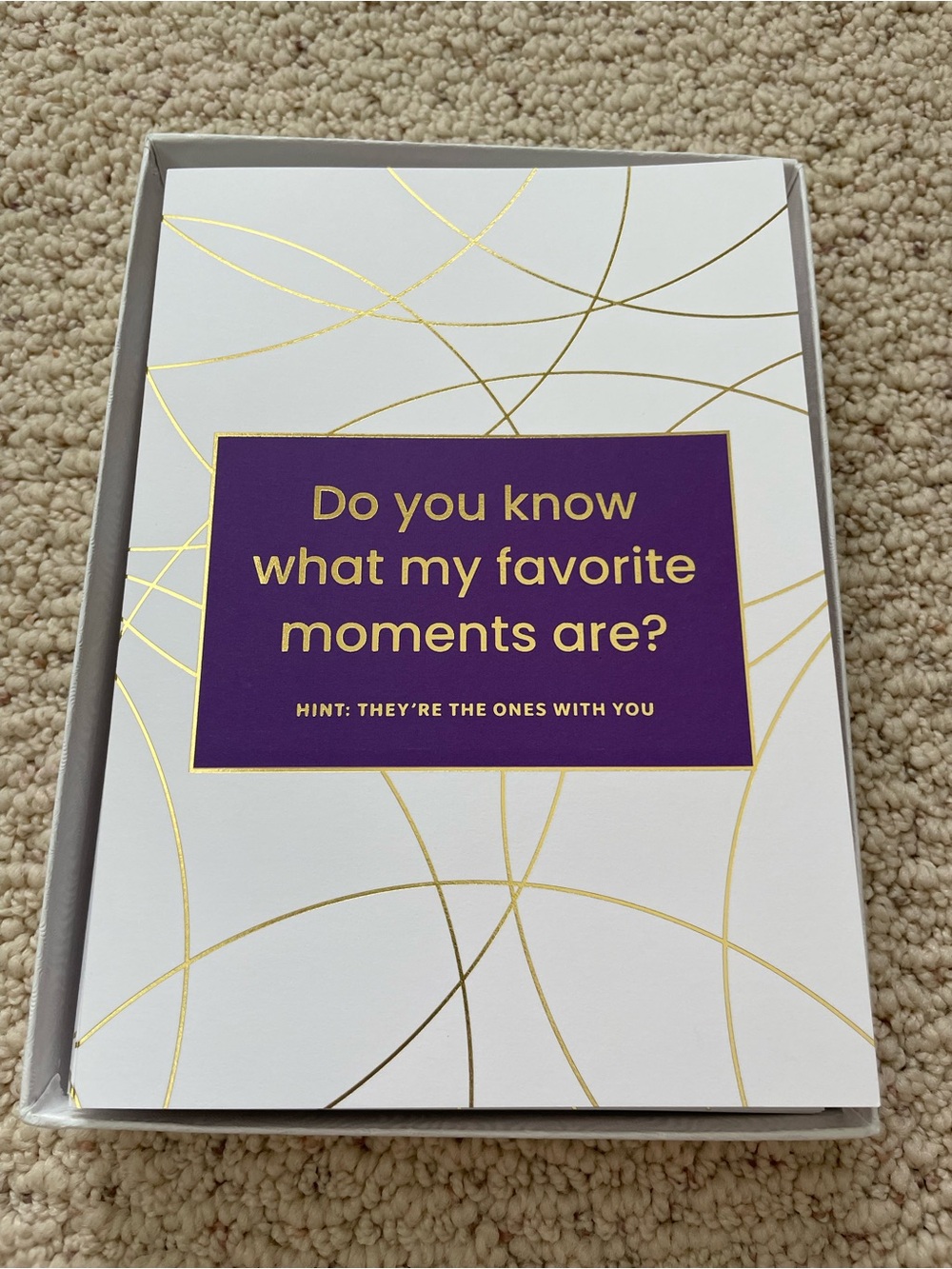 NEW 5”x 7” Gold Purple Moments and Gold White Greeting Cards